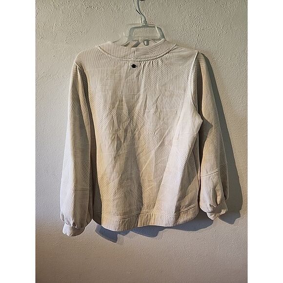 CALIA BY CARRIE UNDERWOOD Super Soft White And Tan Geometric Sweatshirt Small - Picture 5 of 6